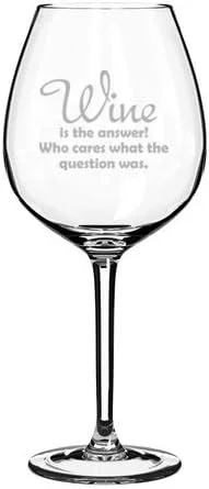20 Oz Jumbo Wine Glass Funny Wine Is The Answer