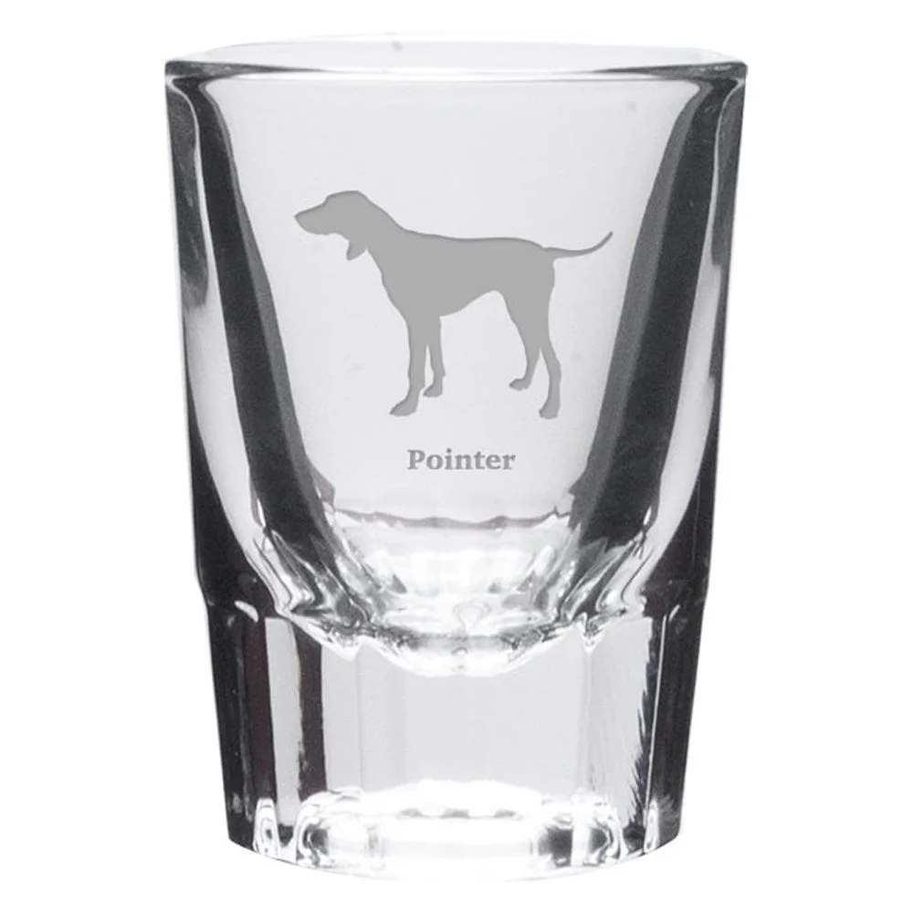 Pointer Deep Etched Shot Glass