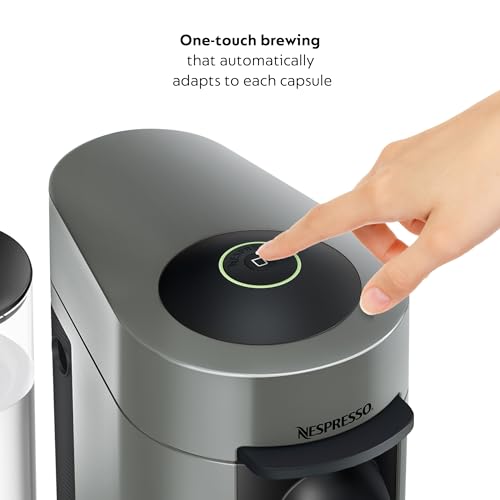 Nespresso Vertuo Plus Coffee and Espresso Maker by De'Longhi, Grey with Aeroccino Milk Frother