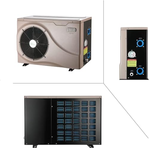 Above Ground Pool Heater EU50, Max 16184BTU Up to 5000gallons Electric Swimming Pool Heat Pumps, Titanium Heat Exchanger, 5.62 COP, 110V/120V, Fits 8/11/15 Foot Pools Heating Pool Warmer