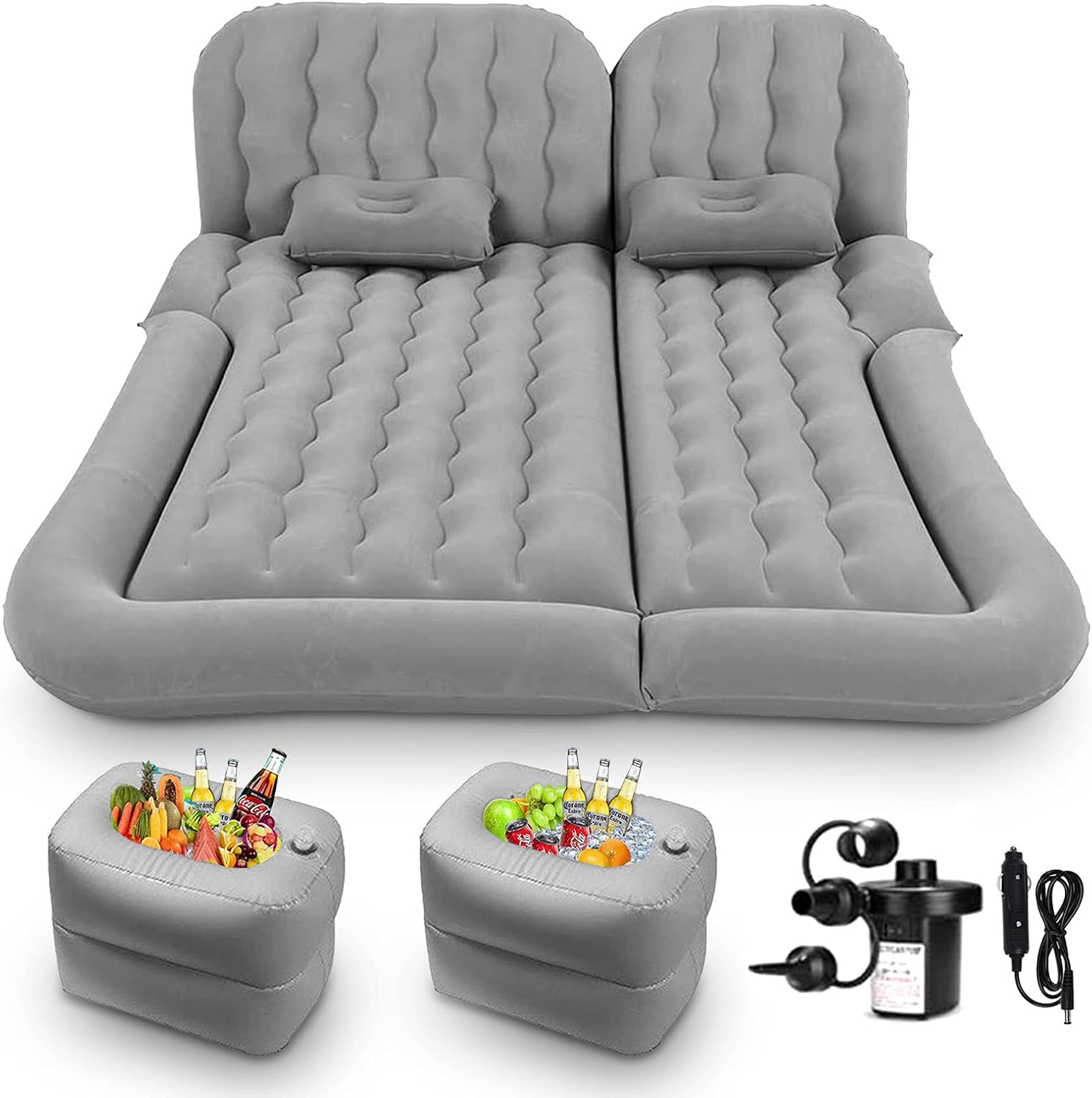 Car Air Mattress Auto Inflatable Car Bed Large SUV Mattress Camping Sleeping Bed for Kid Adult, SUV Inflatable Air Pad with Pump for Automobile Back Seat Trunk Traveling Tent