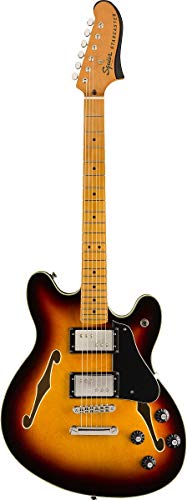 Squier Classic Vibe Starcaster Electric Guitar, with 2-Year Warranty, Natural, Maple Fingerboard