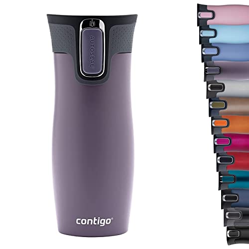 Contigo West Loop Autoseal Travel Mug, Stainless Steel Thermal Mug, Vacuum Flask, Leakproof Tumbler, Coffee Mug with BPA-Free Easy-Clean Lid