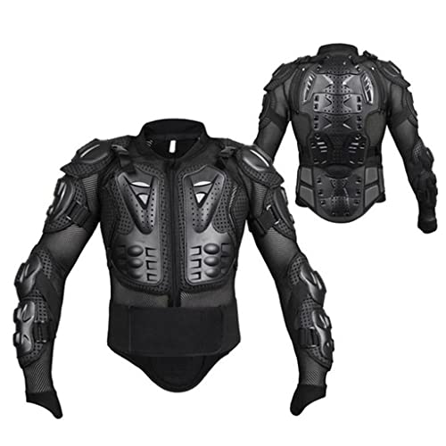 Adult Motorcycle Protective Jacket and Knee Pads, Motorcycle Accessories, Back Spine Chest Protector, Full Body Chest Armor for Motocross Dirt Bike Gear