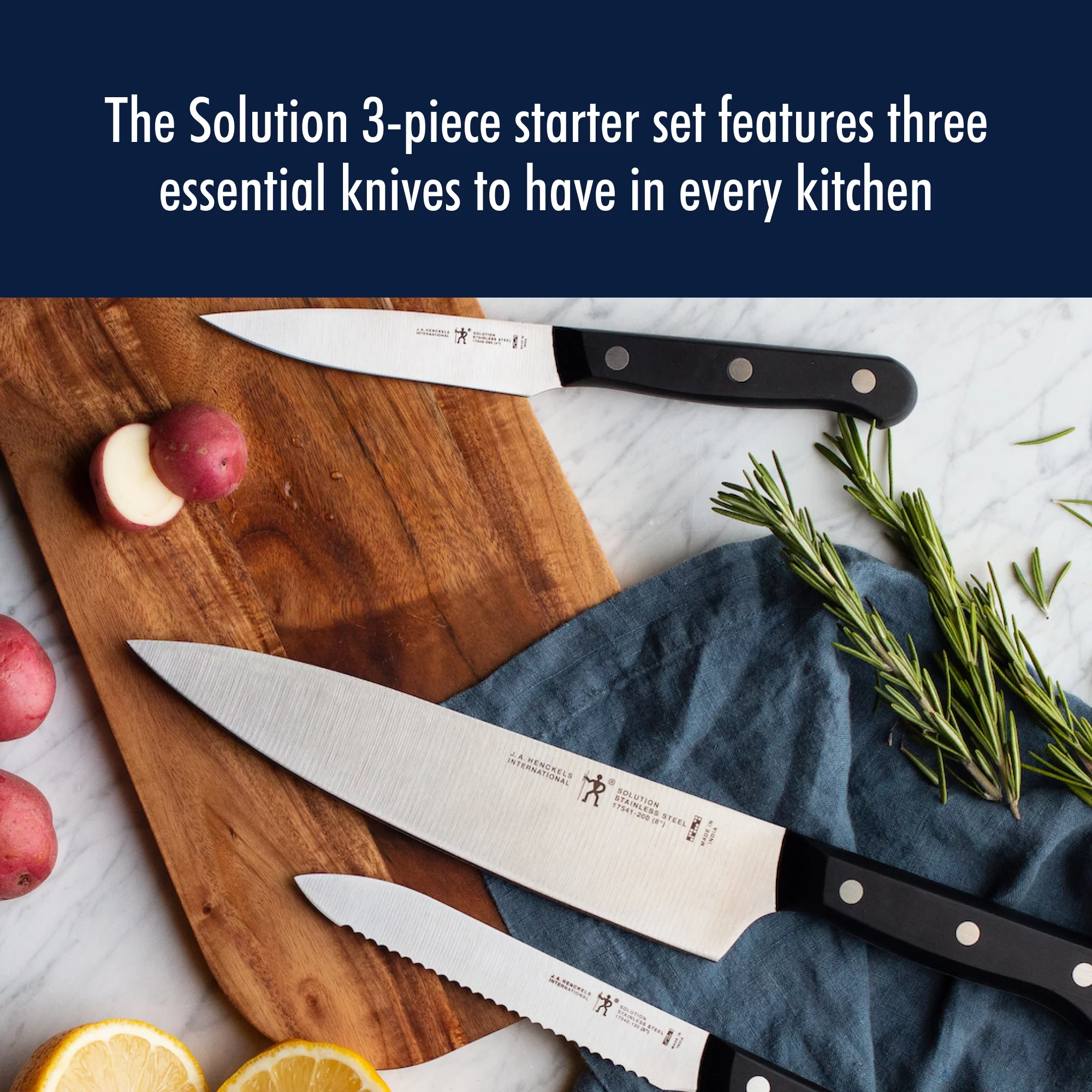 Henckels International Solution 3-Piece Starter Knife Set