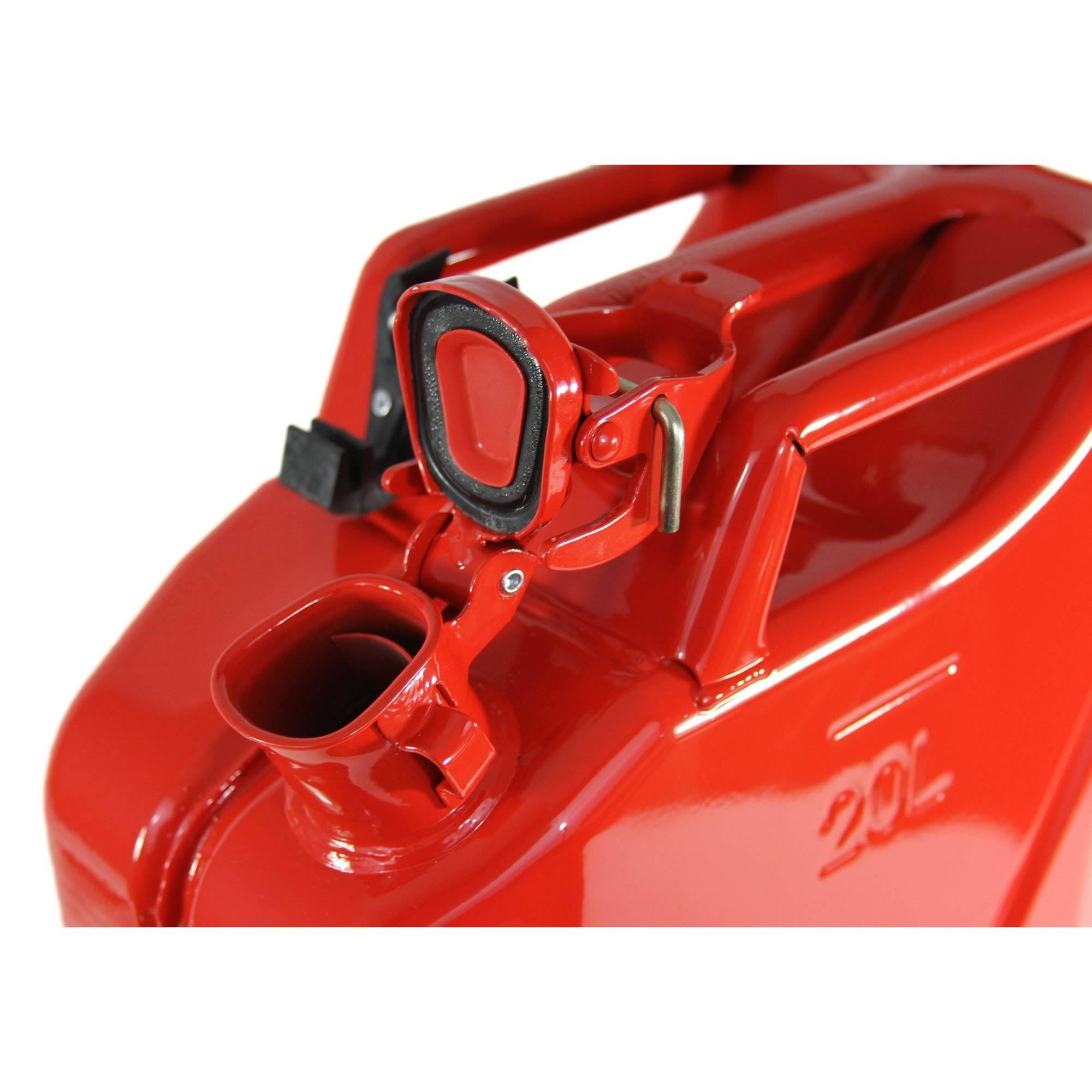 Wavian Authentic Carb Fuel Jerry Can with Spout, Red, 5.3 Gallon