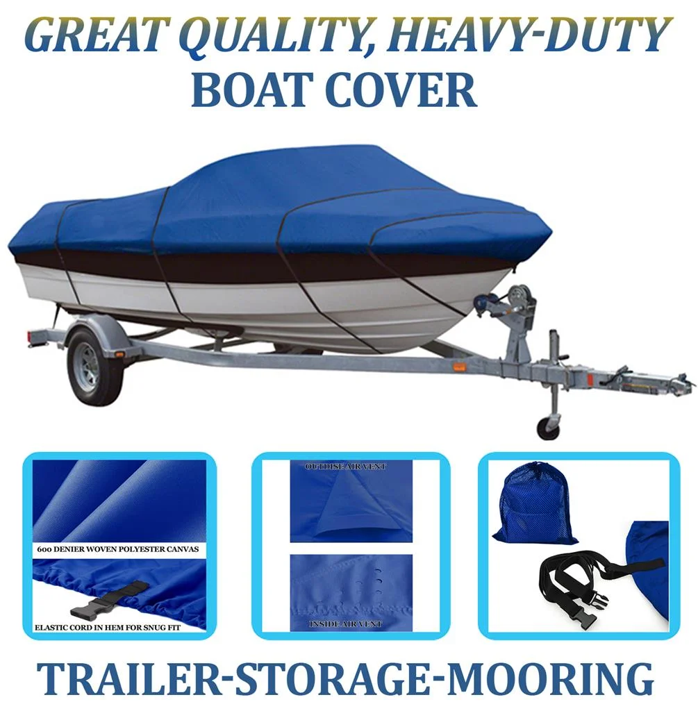 BLUE, GREAT QUALITY BOAT COVER Compatible for GENERATION III (G3) 1860 WOF 2007-2014