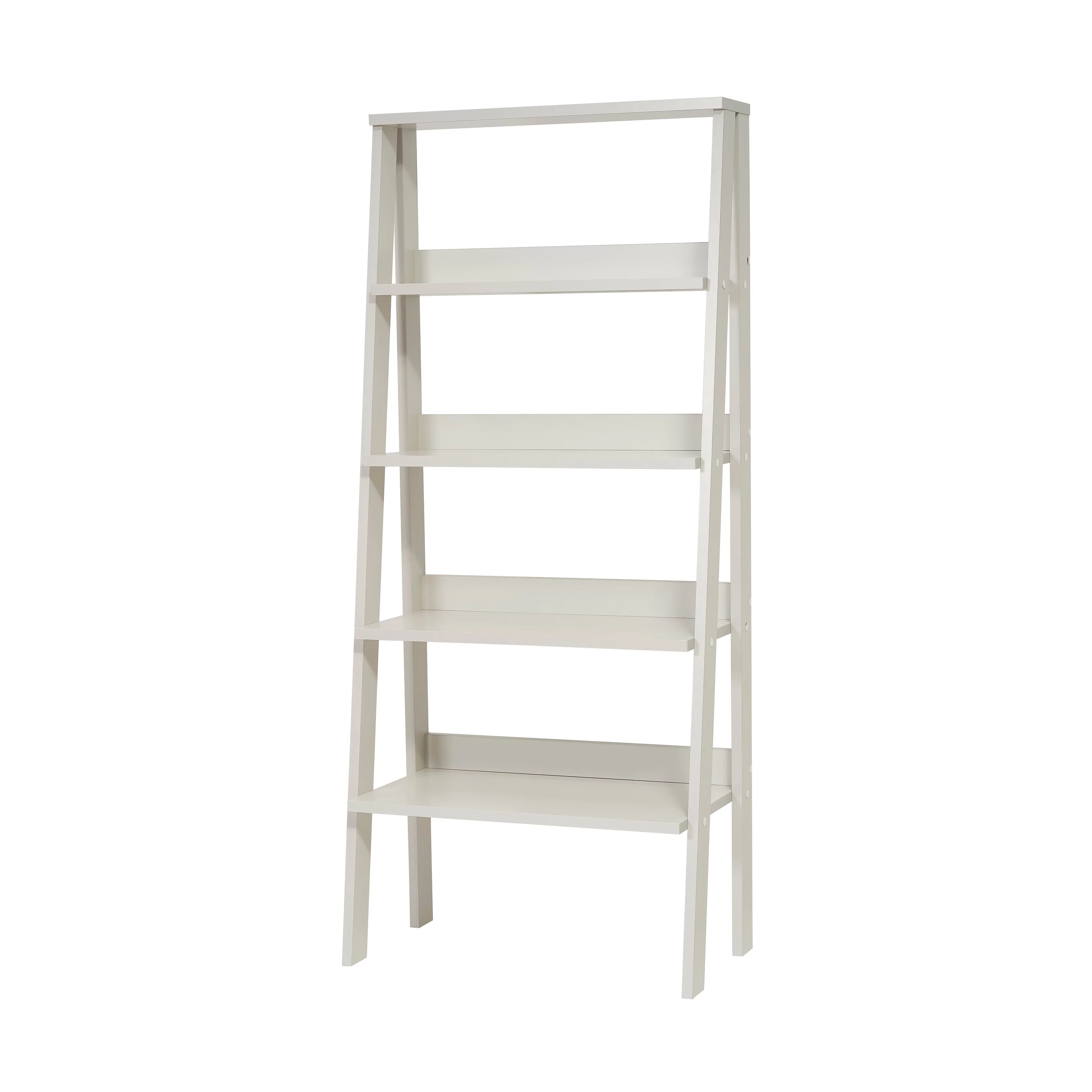5 Tier Modern Ladder Bookshelf, Wood Frame Bookshelf for Small Spaces in your Living Rooms, Office Furniture Bookcase Grey