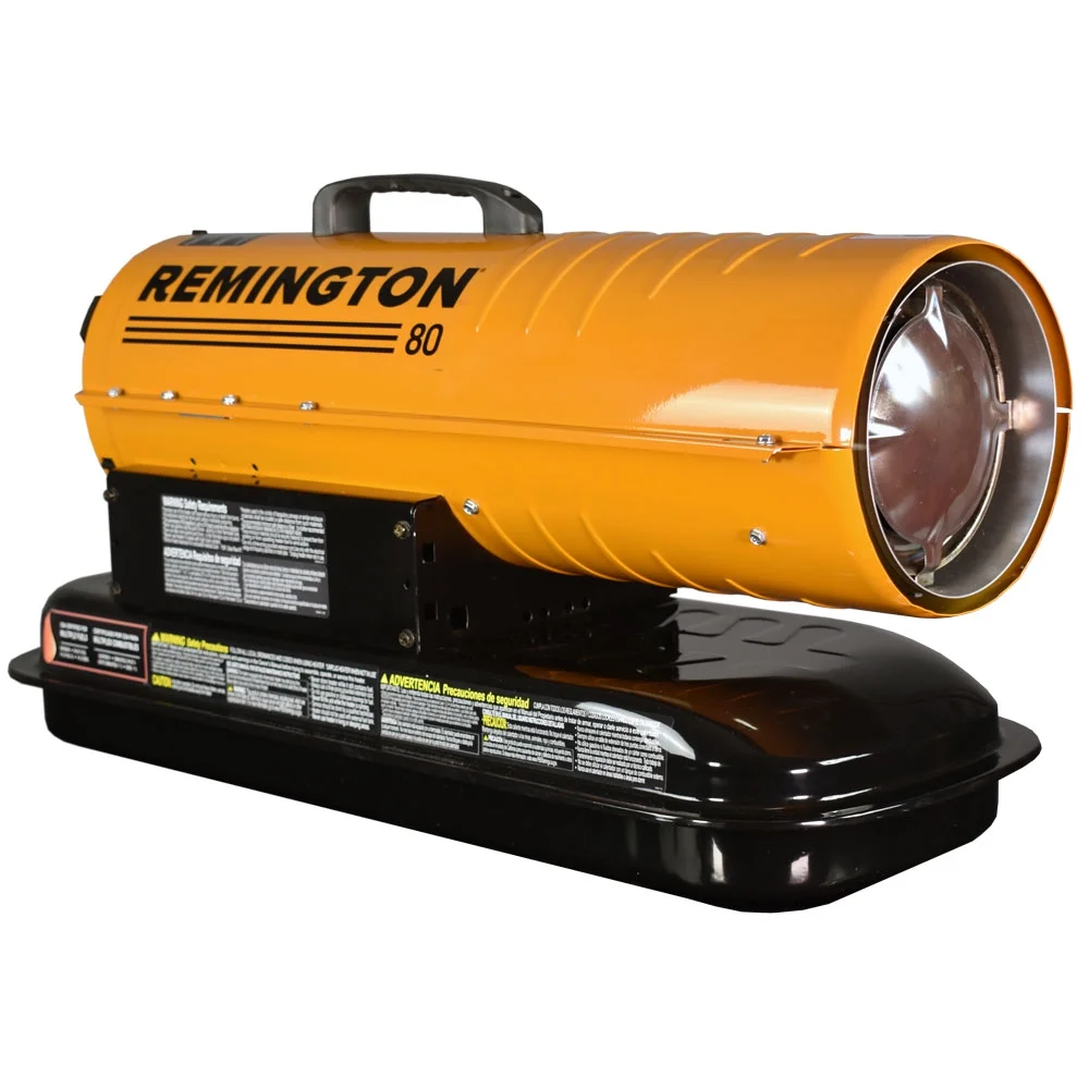 Remington REM-80T-KFA-O Kerosene/Diesel Forced Air Heater w/Thermostat—80,000 BTU