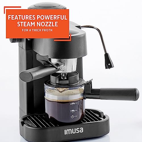 IMUSA USA GAU-18202 4 Cup Espresso/Cappuccino Maker,120 volts, Black