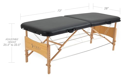 Sierra Comfort Preferred Portable Massage Table (Black), SC-501A