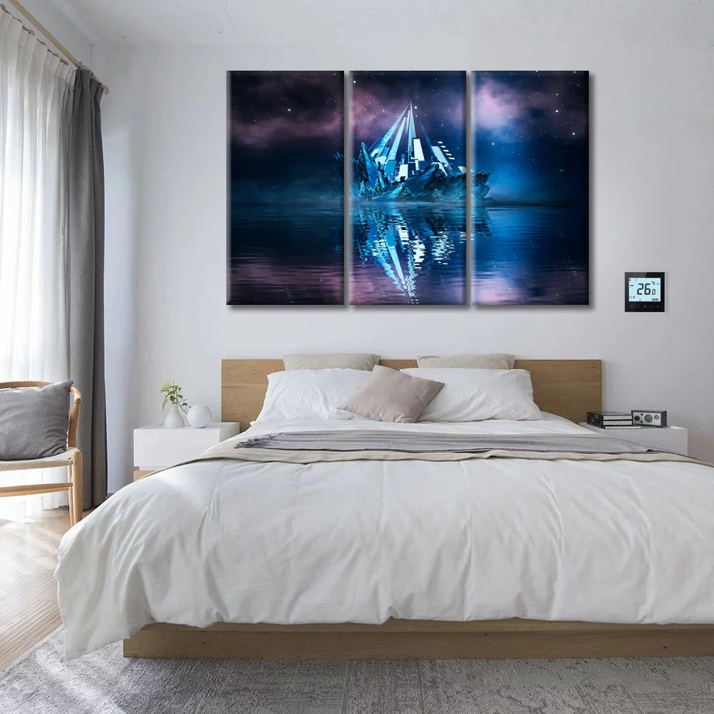 TISHIRON 3PCS Framed Canvas Wall Art Set,60