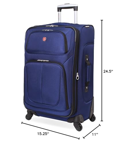 SwissGear Sion Softside Expandable Roller Luggage, Teal, 3 Piece Set (21/25/29)
