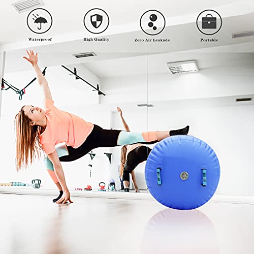 CZGBRO Air Roller Gymnastics Barrel Inflatable Tumbling Roller Air Mat Octagon Mat with Electric Pump for Backhandspring Training Cheerleading Home Use