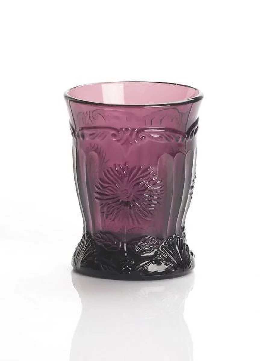 Mosser Glass Dahlia Tumblers Set of 4 in Amethyst