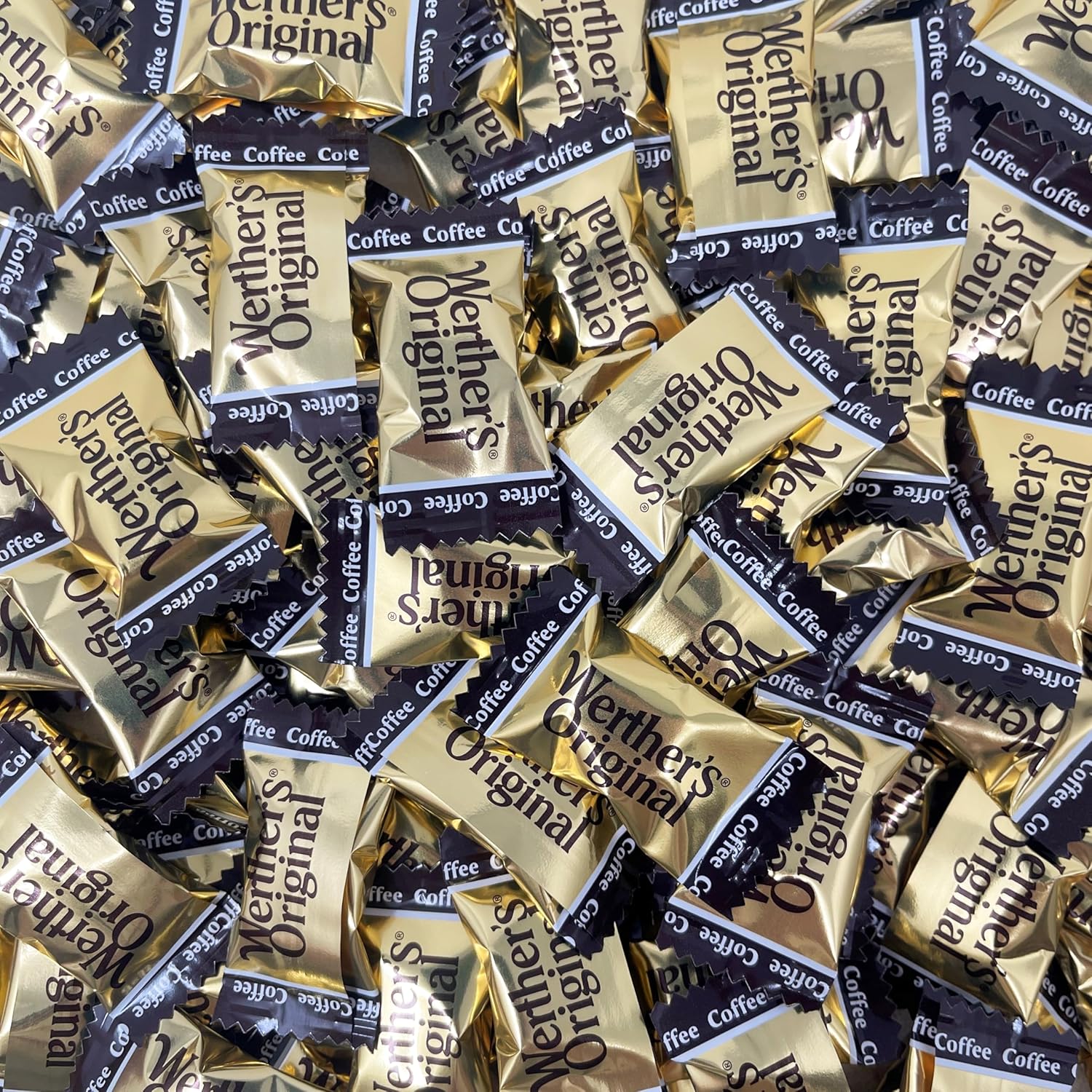 Werther's Original Caramel Coffee Hard Candy 1.5lbs - Premium Coffee Candy, Classic Party & Office Treat, Individually Wrapped Family Pack Candy Bulk (24oz)