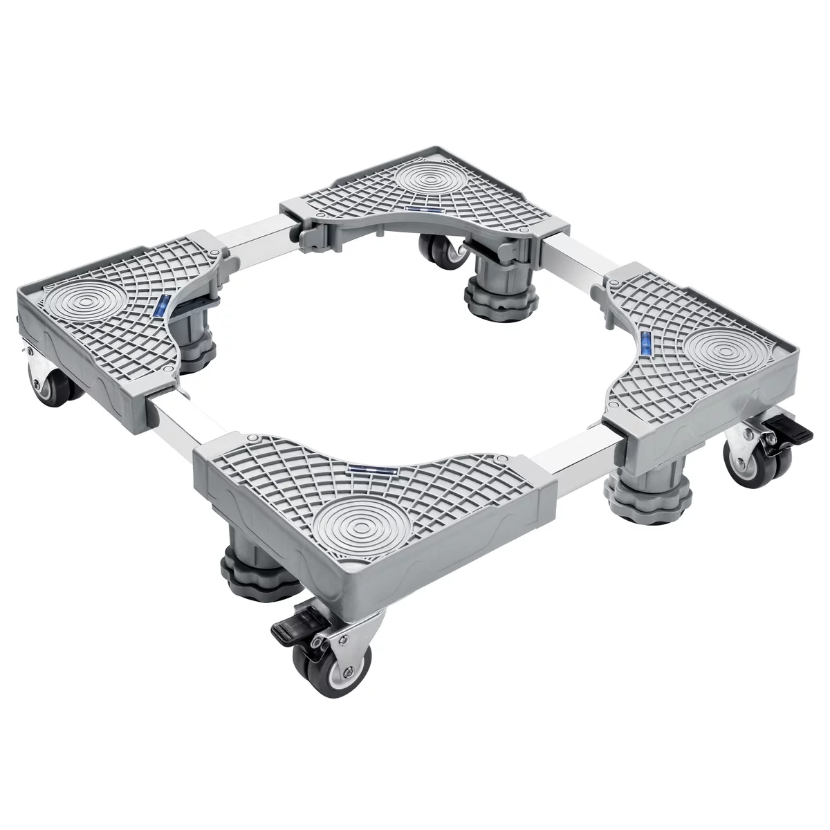 Adjustable Washing Machine and Dryer Stand with 4 Lifting Feet, 4 Swivel Casters with Brakes, 660 lb Capacity