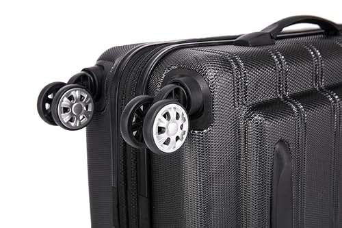 Rockland Melbourne Hardside Expandable Luggage with Spinner Wheels, 2TONENAVY, 2 Piece (20/28)