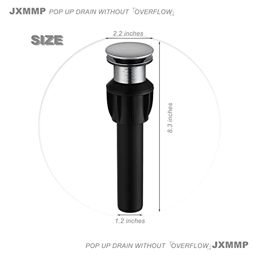 Brushed Gold Vessel Sink Faucet with Pop Up Drain and Supply Lines, Stainless Steel Gold Vanity Faucet Single Hole, JXMMP Single Handle Bathroom Faucet Gold, JXM1001BG