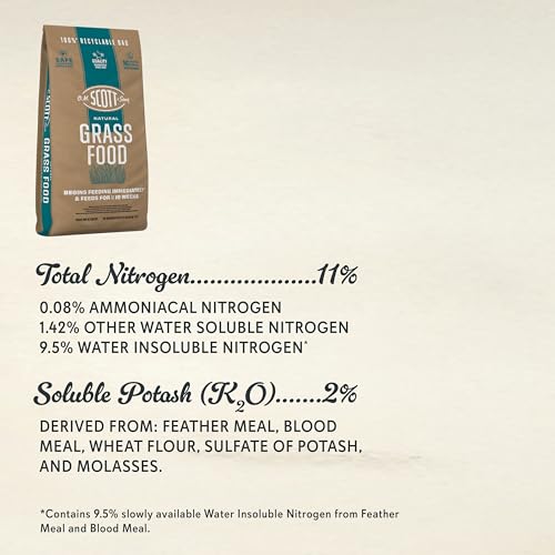 O.M. Scott and Sons Tall Fescue Blend Grass Seed, Fertilizer and Soil Improver, Naturally Crowds Out Weeds, Covers Up to 2,000 sq. ft., 8 lbs.
