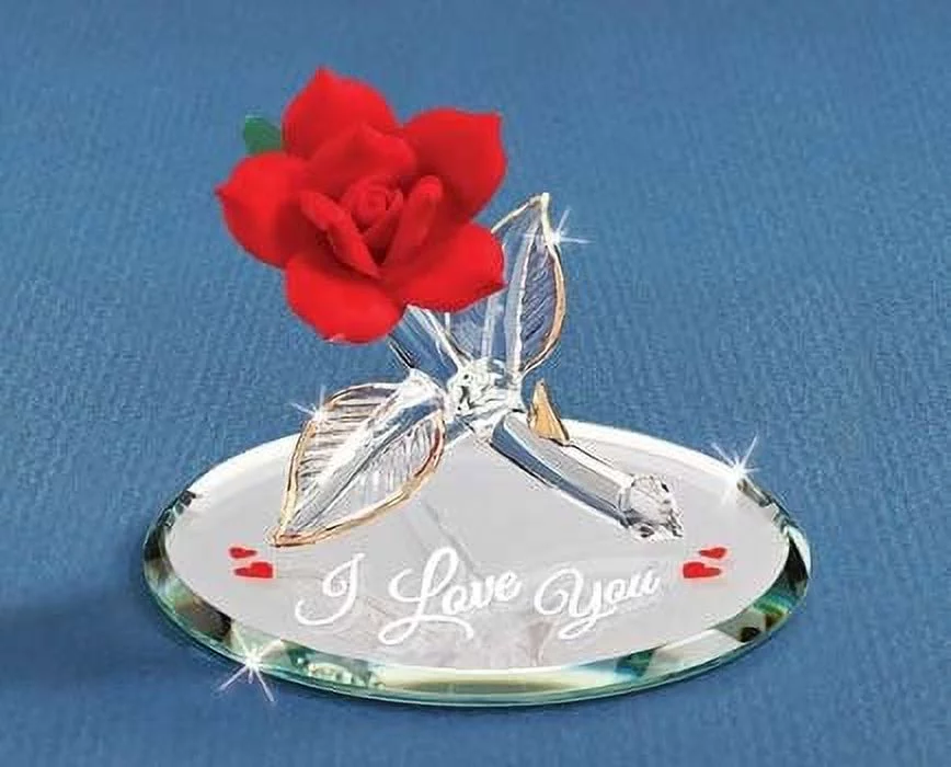 Glass Baron ~ Red Rose I Love You