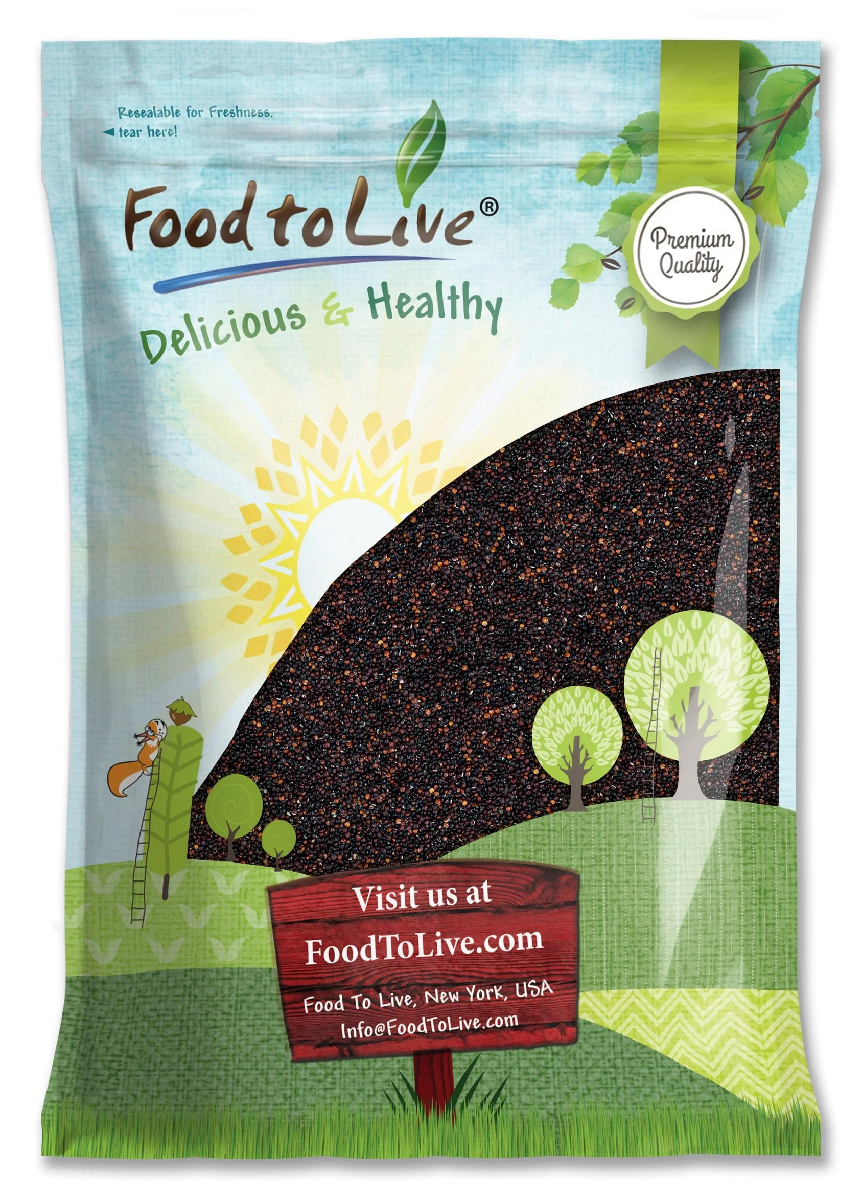 Black Quinoa, 10 Pounds — Raw, Sproutable — by Food to Live