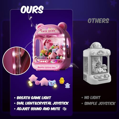 Claw Machine for Kids,Unicorns Toys for Girls Age 6+,Arcade Games Mini Vending Machine with Squishy Fidget Toys,Candy Machine Candy Dispenser Machine,Claw Game Machine,Birthday Gifts
