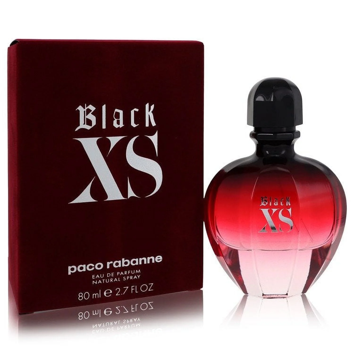 Black XS by Paco Rabanne Eau De Parfum Spray (New Packaging) 2.7 oz for Women Pack of 2