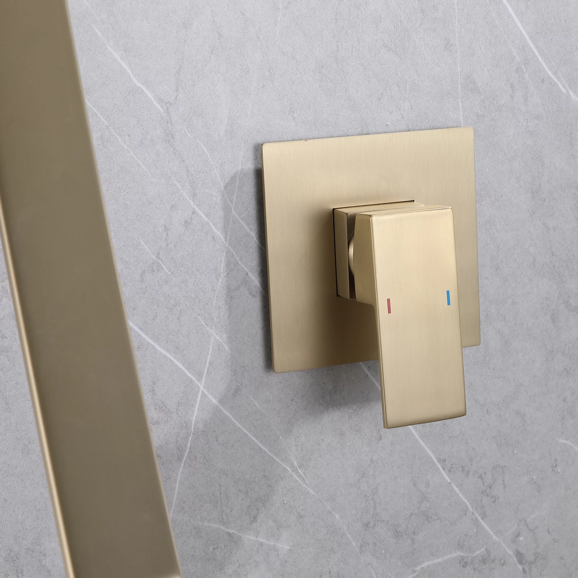 Waterfall Wall Mounted Bathroom Sink Faucet, Solid Brass Single Handle Faucet