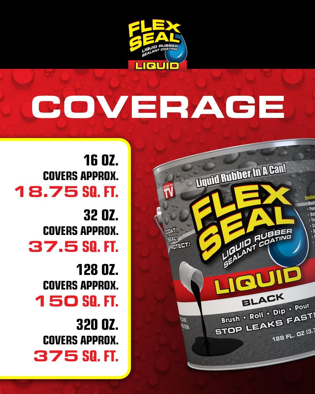 Flex Seal Liquid, Liquid Rubber Coating Sealant, Waterproof, Flexible, Breathable, and UV Resistant, Roof Repair, Basements, RV, Campers, Trailers, Marine, EPDM, Masonry, 1 Gallon, Clear