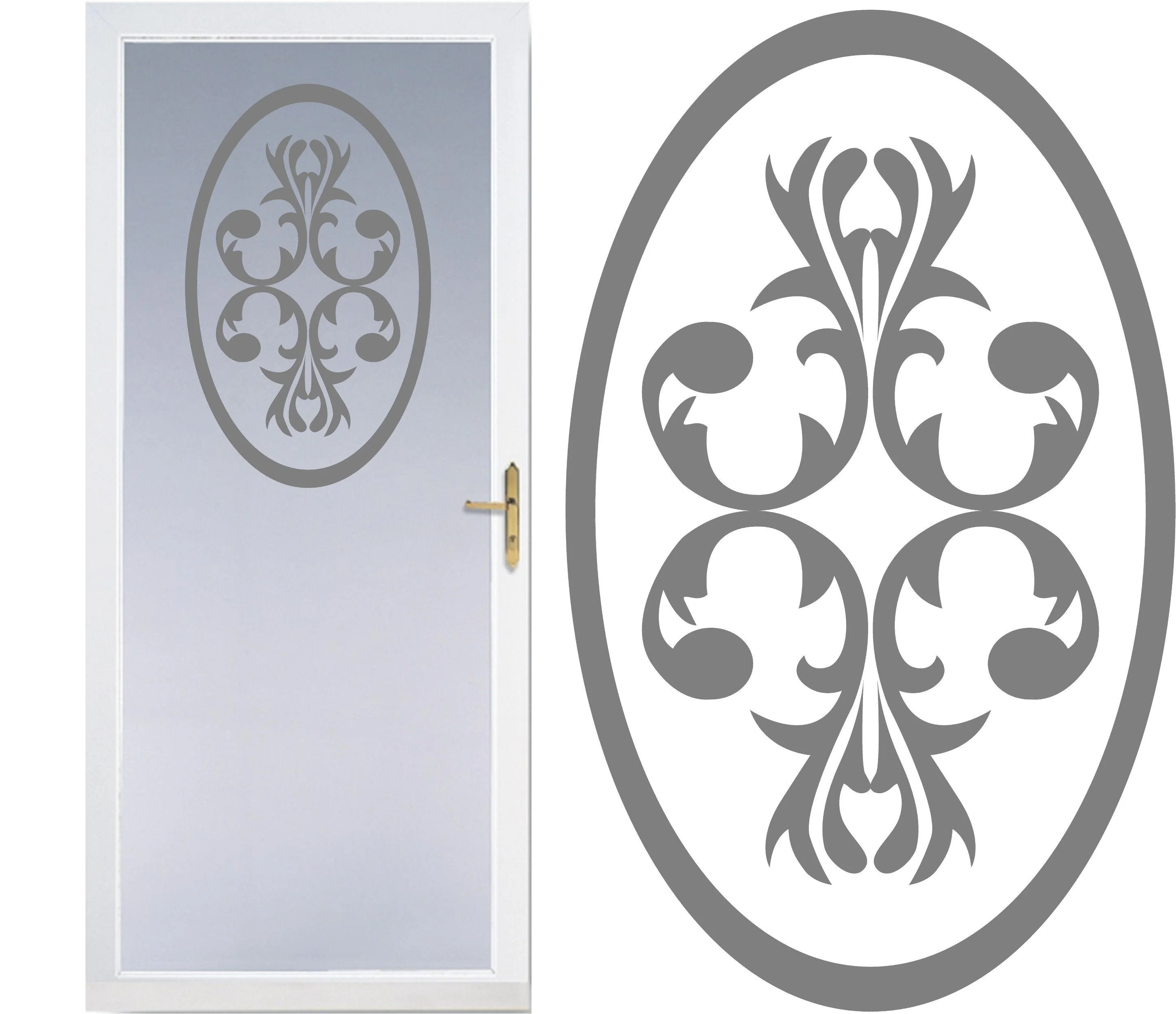 StickerChef Front Door Etched Glass Vinyl Decals Privacy Safety Stickers Film Entry Way  17b