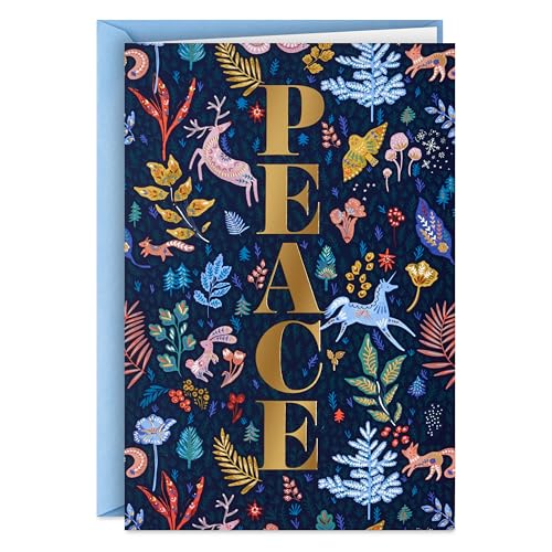 Hallmark Boxed Christmas Cards, Joy to the World (40 Cards and 40 Envelopes) Blue and Gold