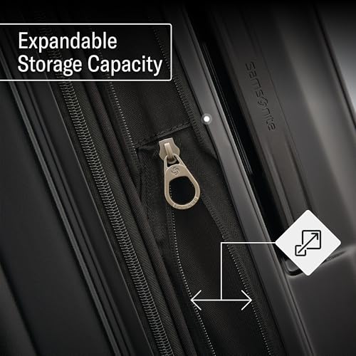 Samsonite Carry-On Pro Front Pocket Hardside Expandable 21-Inch Octiv Luggage: Durable & Impact Resistant, 360° Aero Trac Spinner Wheels, Adjustable Telescopic Handle, TSA Approved Lock - Silver