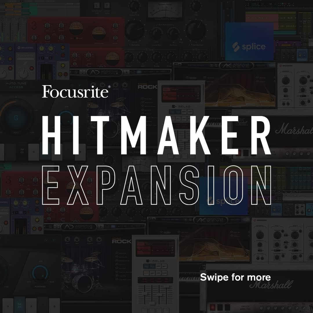 Focusrite Scarlett 4i4 4x4 USB Audio Interface Full Studio Bundle with Creative Music Production Software Kit