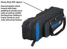 Vexan Ice Fishing Rod u0026 Tackle Bag 36.5x22 Semi Soft Case and Multi-Piece Fly Rods