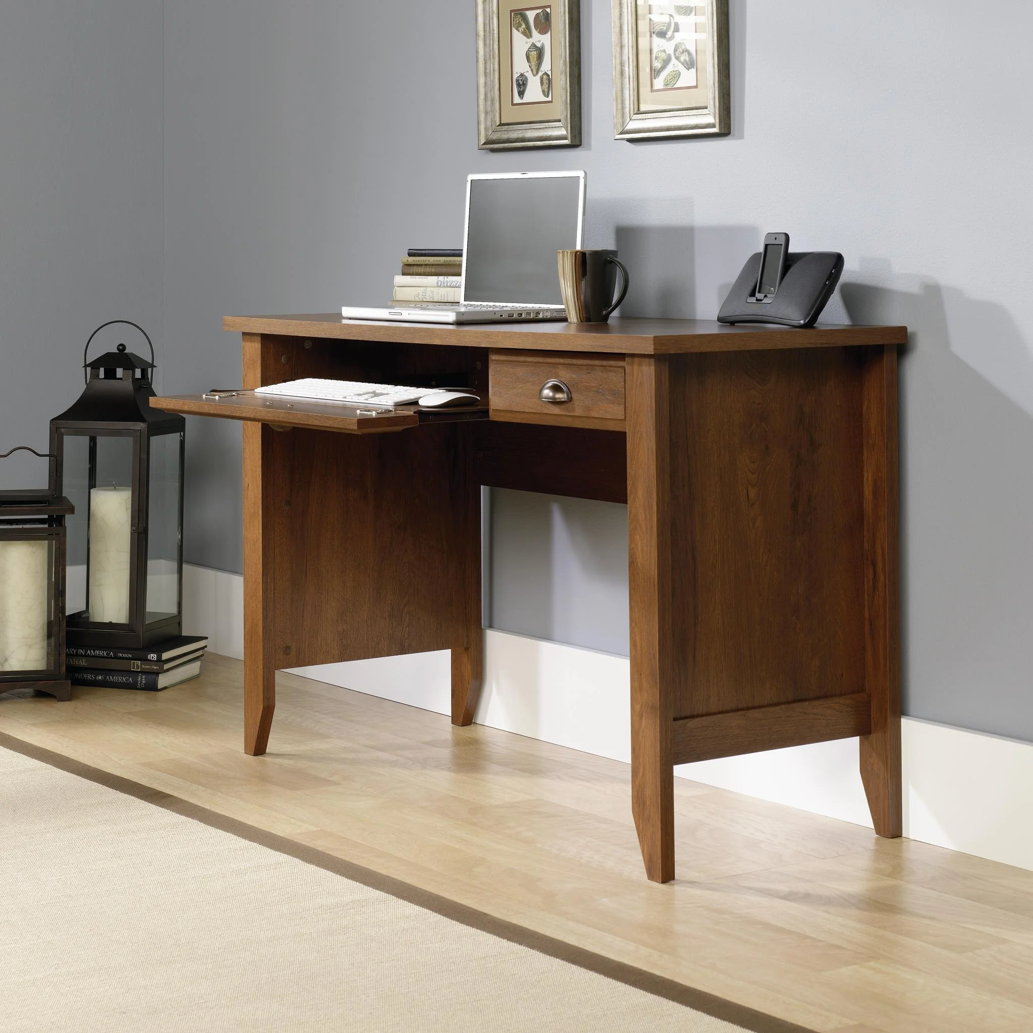 Sauder Shoal Creek Computer Desk, Oiled Oak Finish