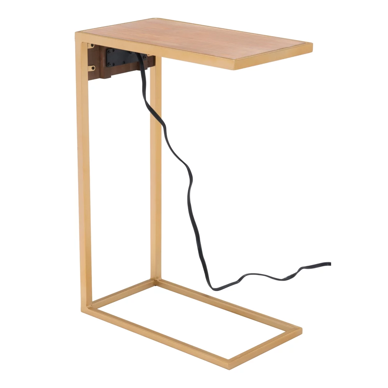 Ike Side Table Brown and Gold