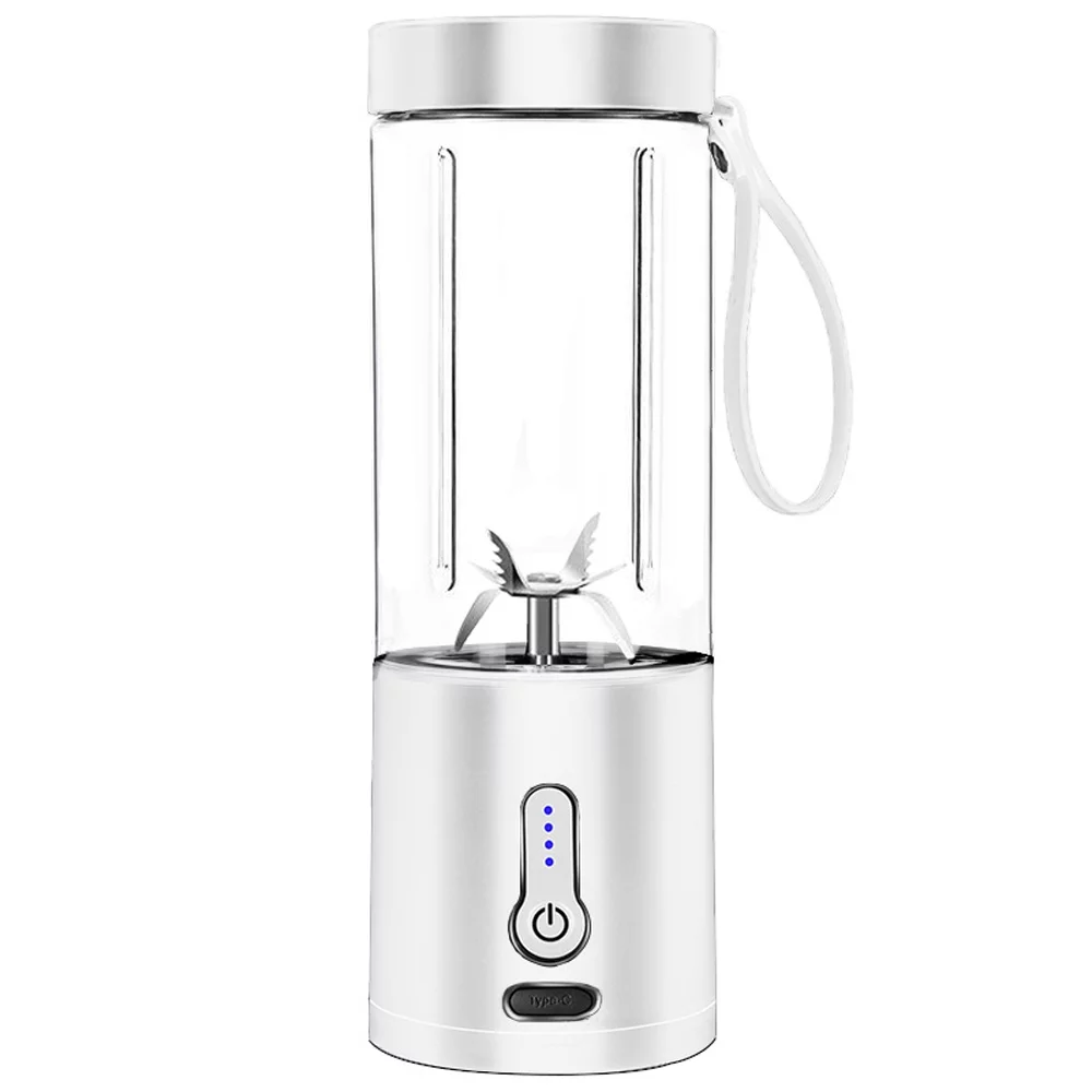 Lixada Electric Fruit Juicer Cup Portable Blender Rechargeable USB Juice Mixer 530ml with 6 Blades for Outdoor Sports Travel Camping