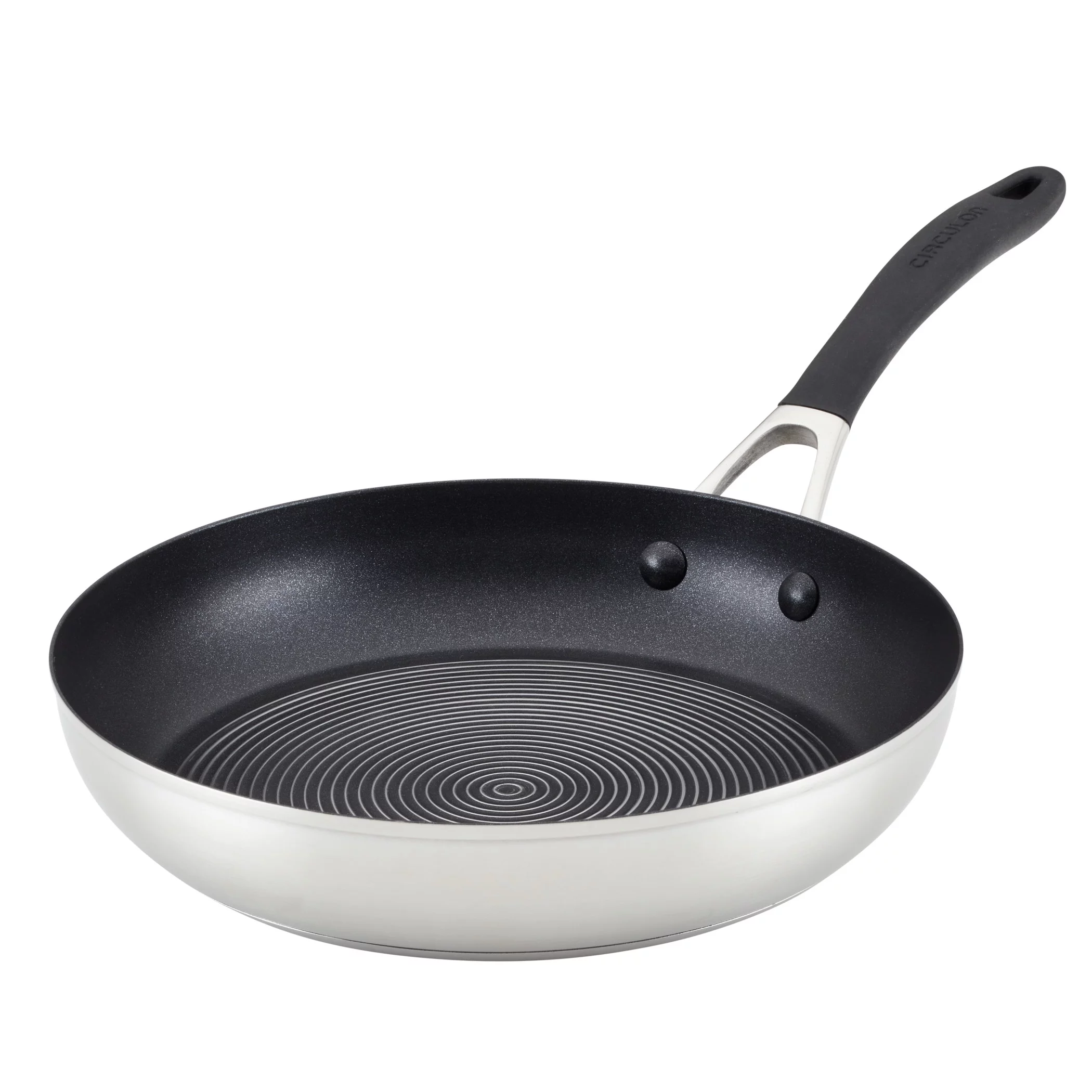 Circulon SteelShield 10.25 inch Stainless Steel Skillet, Silver