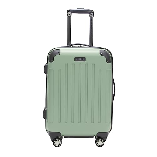 Kenneth Cole REACTION Renegade Luggage Expandable 8-Wheel Spinner Lightweight Hardside Suitcase, Navy Blue, 20-Inch Carry On