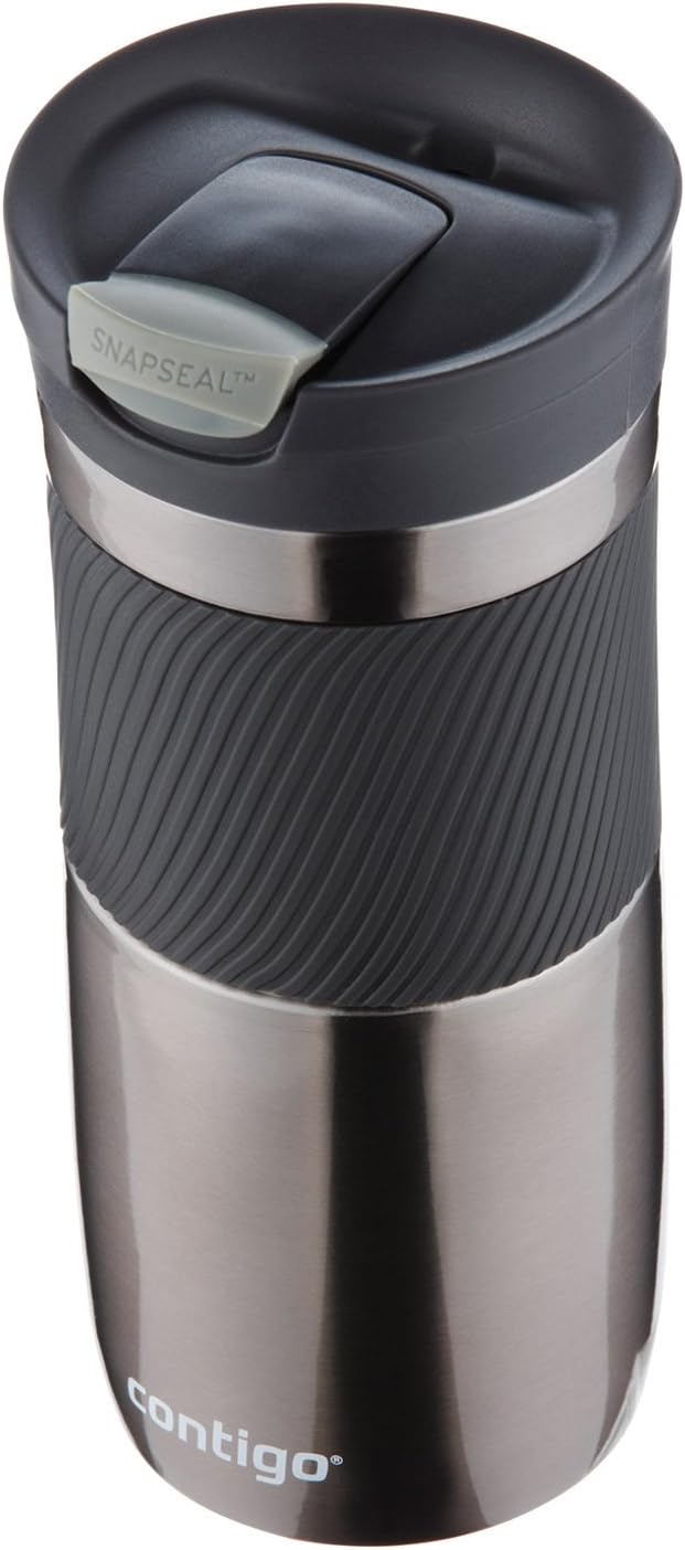 Contigo Snapseal Byron Vacuum-Insulated Stainless Steel Travel Mug, 16 Oz, Gunmetal