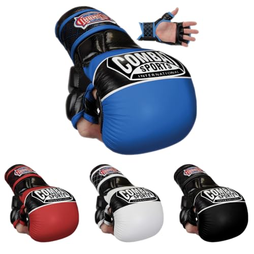 Combat Sports Max Strike MMA Training Gloves, Open Palm Fingerless Gloves for MMA, Muay Thai, and Kickboxing