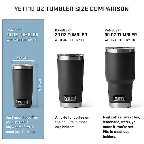 YETI Rambler 10 oz Tumbler, Stainless Steel, Vacuum Insulated with MagSlider Lid, Firefly Yellow