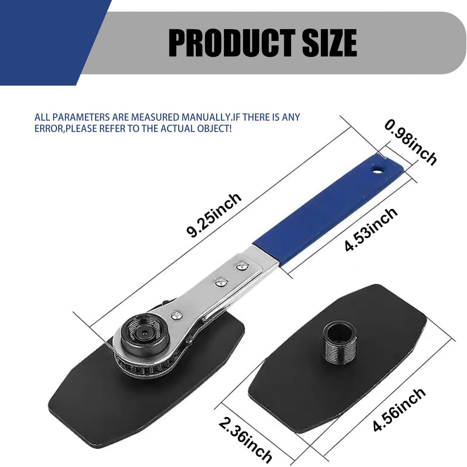 1 PC Car Brake Caliper Press Tool, 4 In 1 Disc Brake Piston Compressor Separator Wrench, Ratchet Brake Caliper Repair Installation Accessories, Suitable for Most Car Models (Blue & Black)