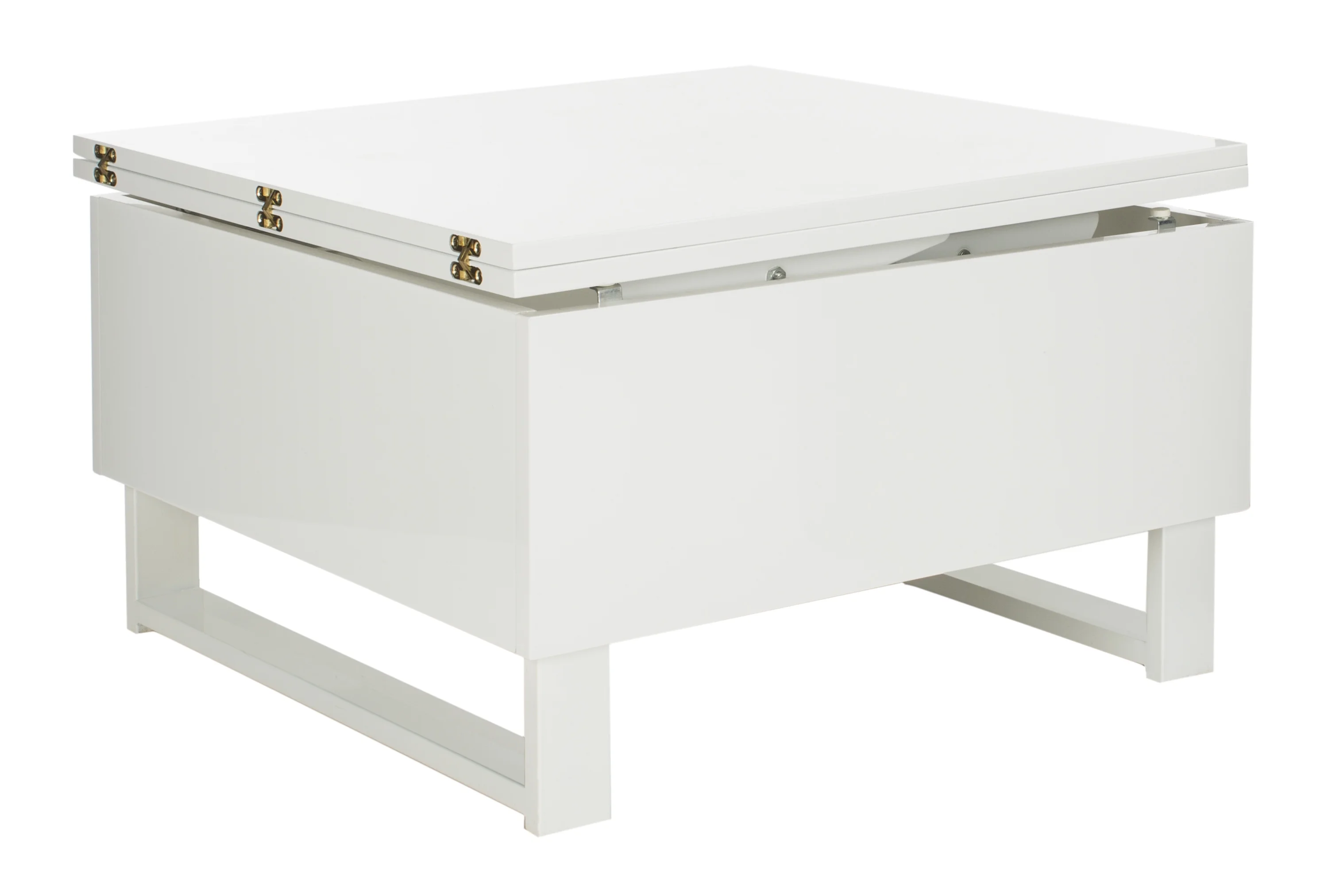 SAFAVIEH Vanna Lift-Top Solid Glam Coffee Table, White