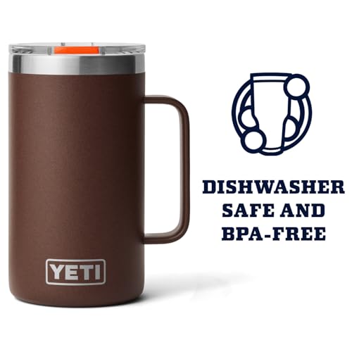 YETI Rambler 24 oz Mug, Vacuum Insulated, Stainless Steel with MagSlider Lid