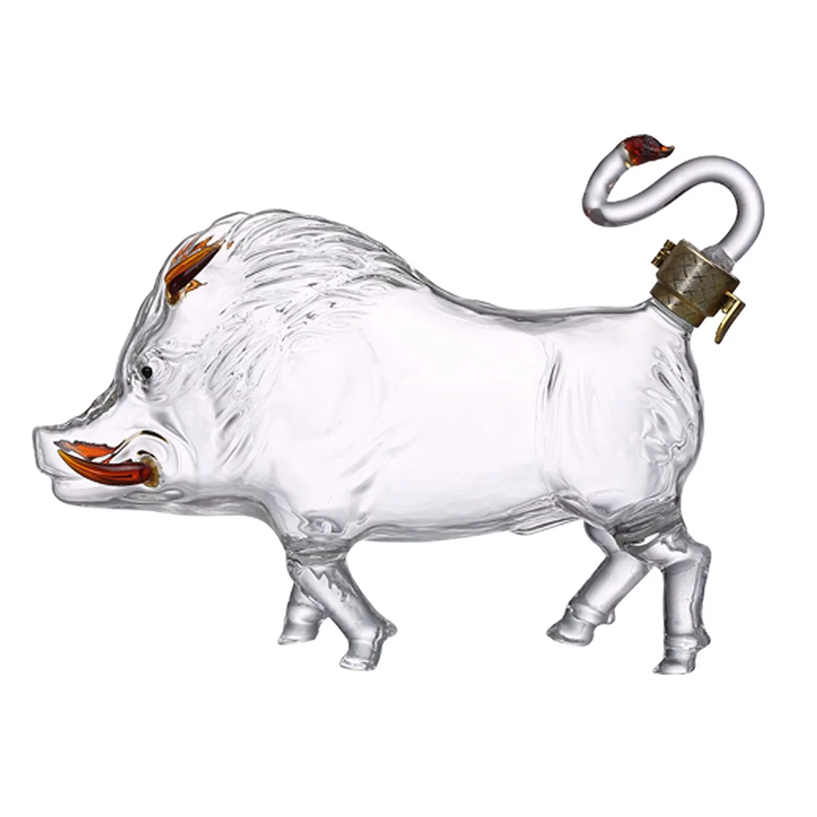 Animal , Bar Supplies, Gift Clear 1000ml Unique Boar Shaped Style
