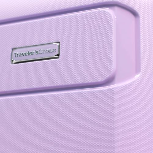 Traveler's Choice Pagosa Indestructible Hardshell Expandable Spinner Luggage, Black, 22