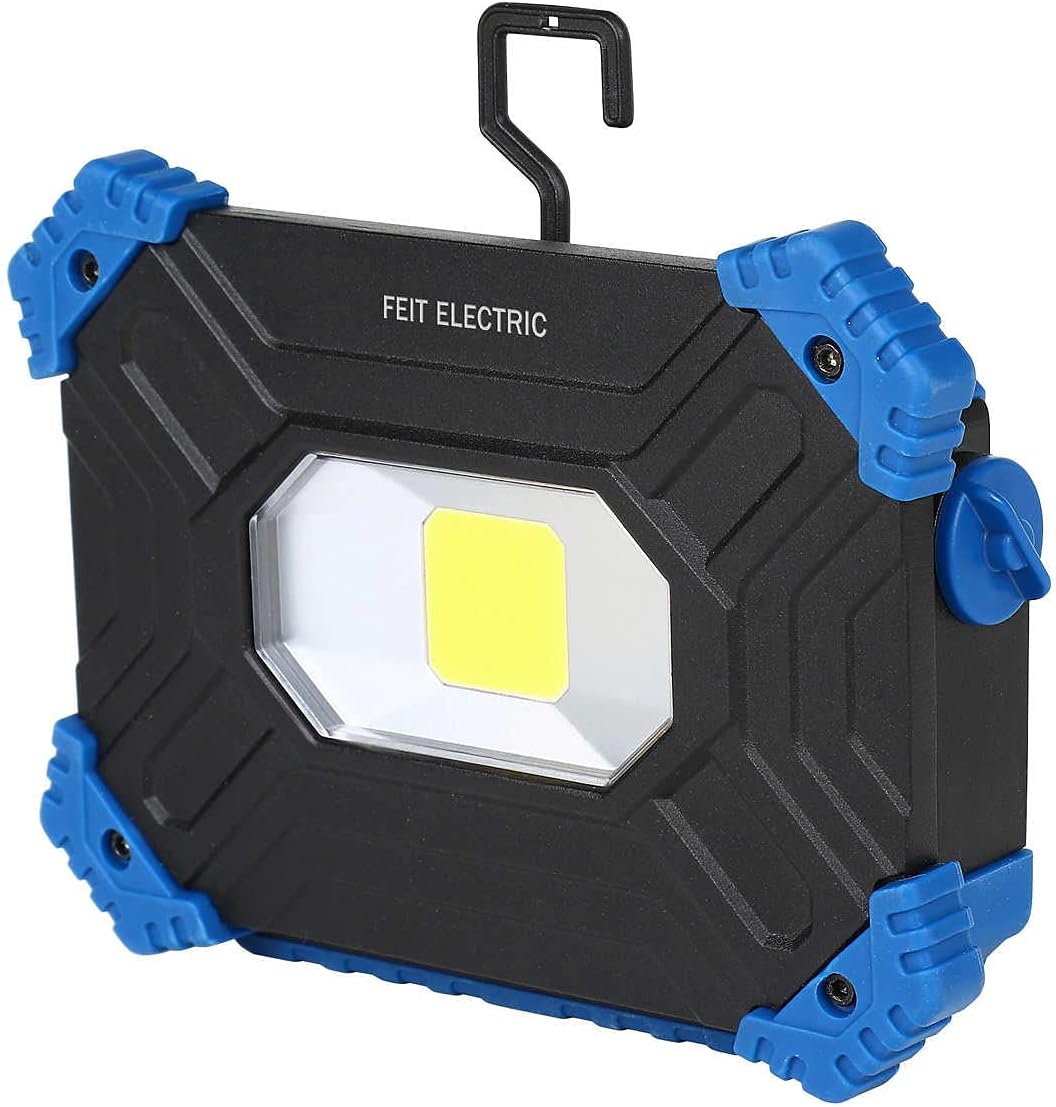 Un branded FEIT Electric LED Rechargeable 2000 Lumen Work Light, 2-pack