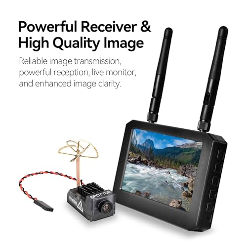 RunCam Spotter V2 FPV Camera and Transmitter Kit, 5.8G Micro AIO Cam, OSD, Integrated Mic, FOV170 Degree 700TVL, 40CH, 20MW-200MW Adjustable
